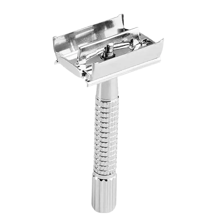 Men's Classic Chrome Double Edge Safety Razor with Blades