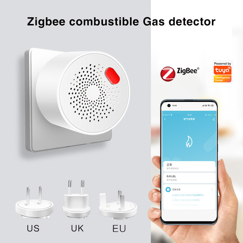 Tuya WiFi Zigbee Natural Gas Alarm Detector for Home