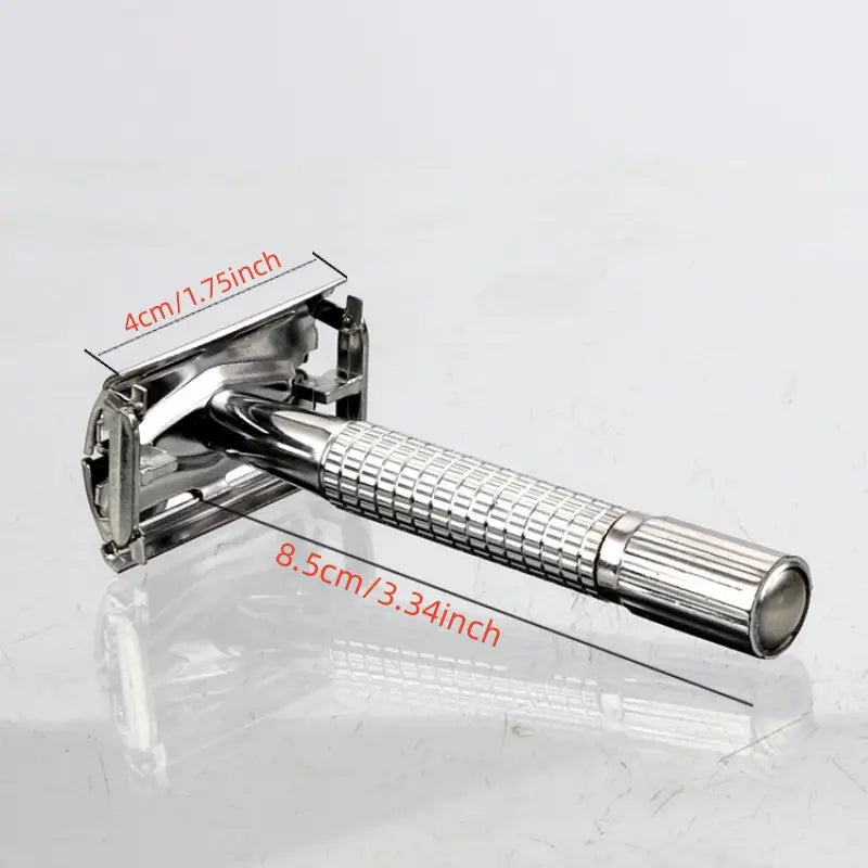 Men's Classic Chrome Double Edge Safety Razor with Blades