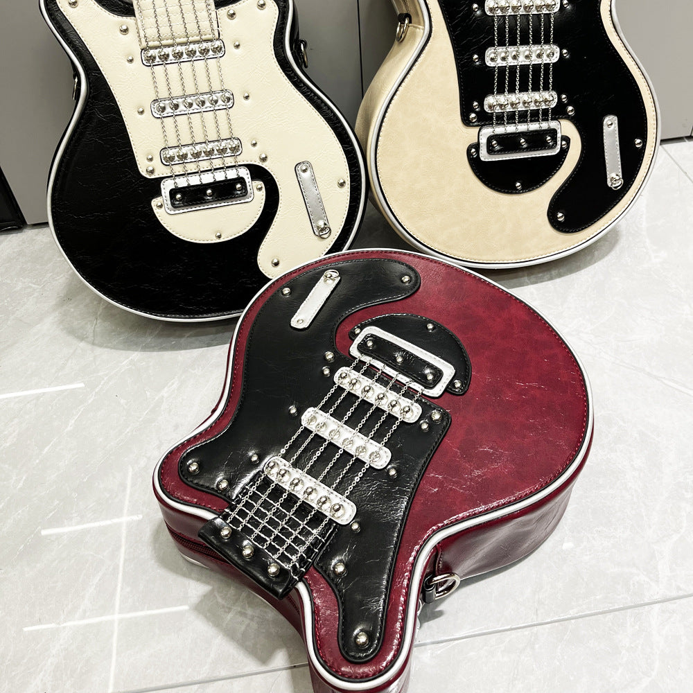 Handcrafted Women's Guitar-Shaped Shoulder Bag