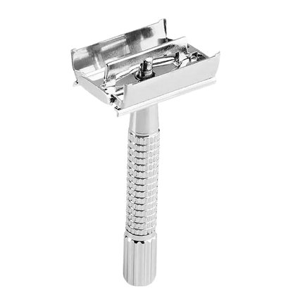 Men's Classic Chrome Double Edge Safety Razor with Blades