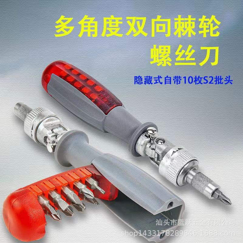 Alloy Ratchet Screwdriver Set with Various Bits