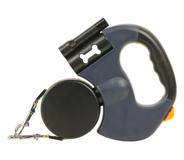 Walk Two Dogs at Once – Retractable Double Dog Leash with Light