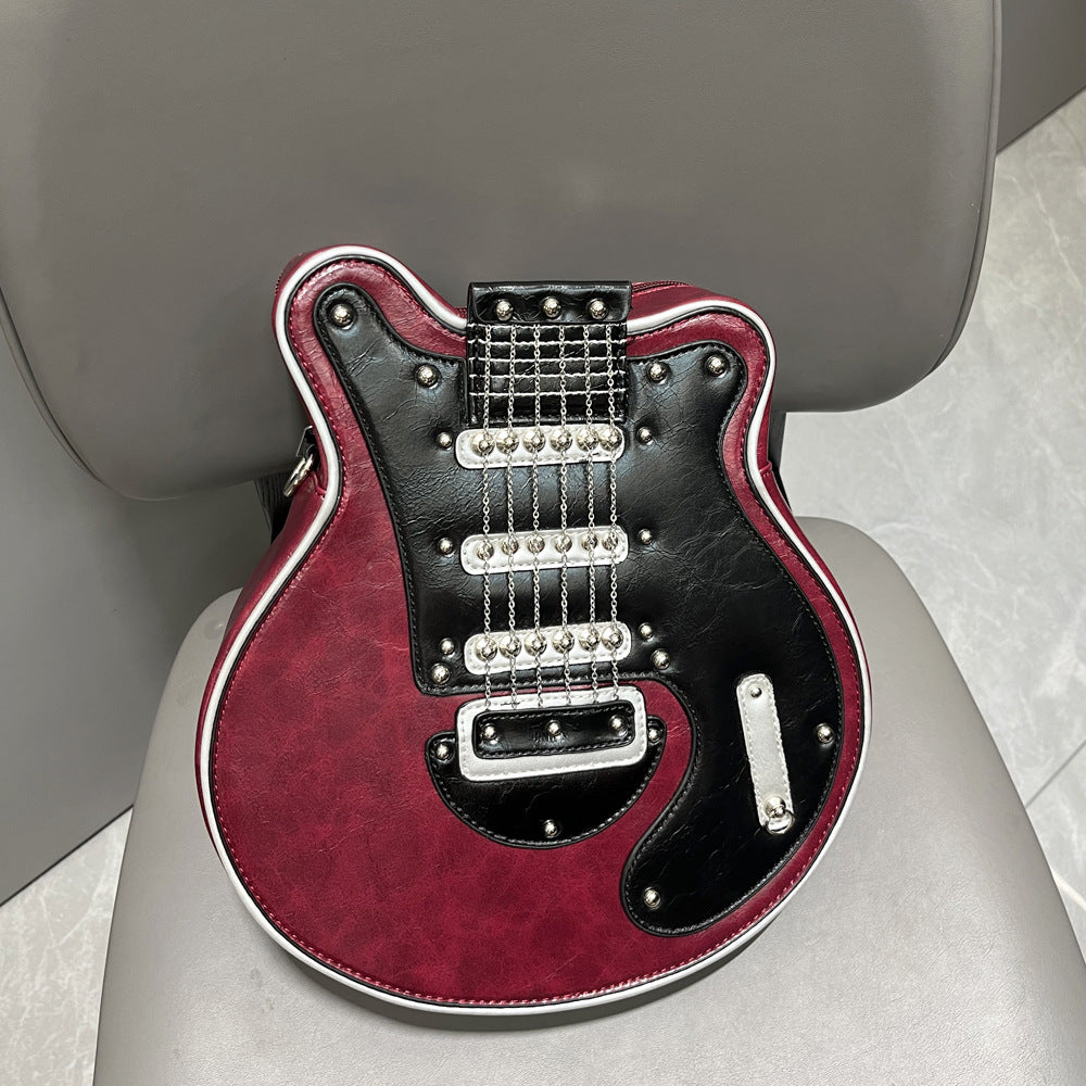Handcrafted Women's Guitar-Shaped Shoulder Bag