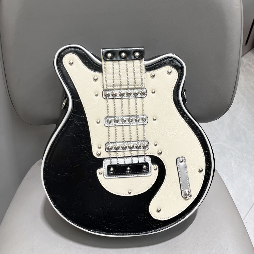 Handcrafted Women's Guitar-Shaped Shoulder Bag