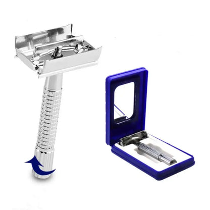 Men's Classic Chrome Double Edge Safety Razor with Blades