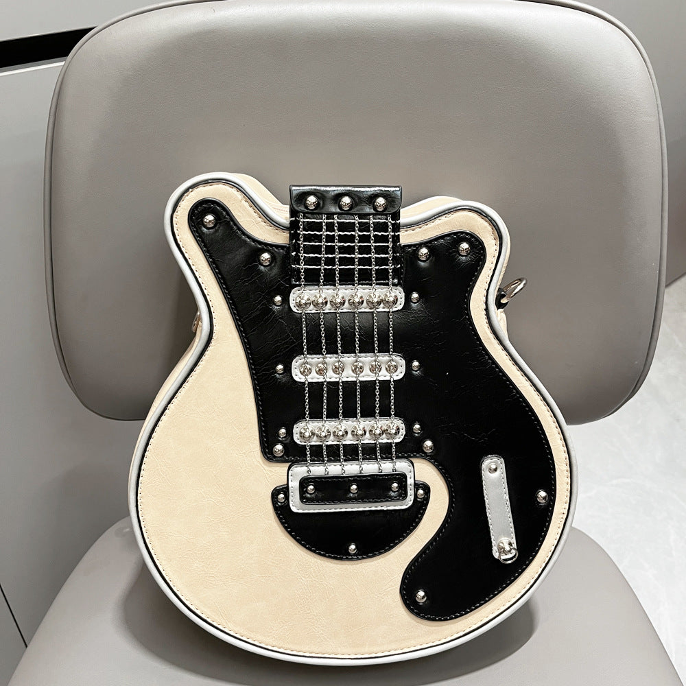 Handcrafted Women's Guitar-Shaped Shoulder Bag