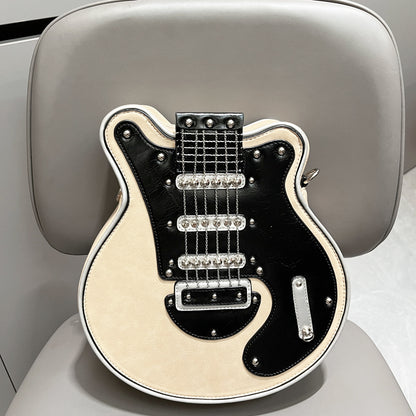Handcrafted Women's Guitar-Shaped Shoulder Bag