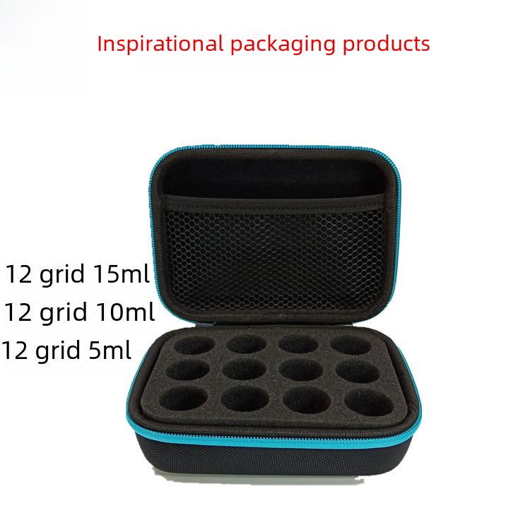 Portable Essential Oil Storage Box with 12/15 Compartments