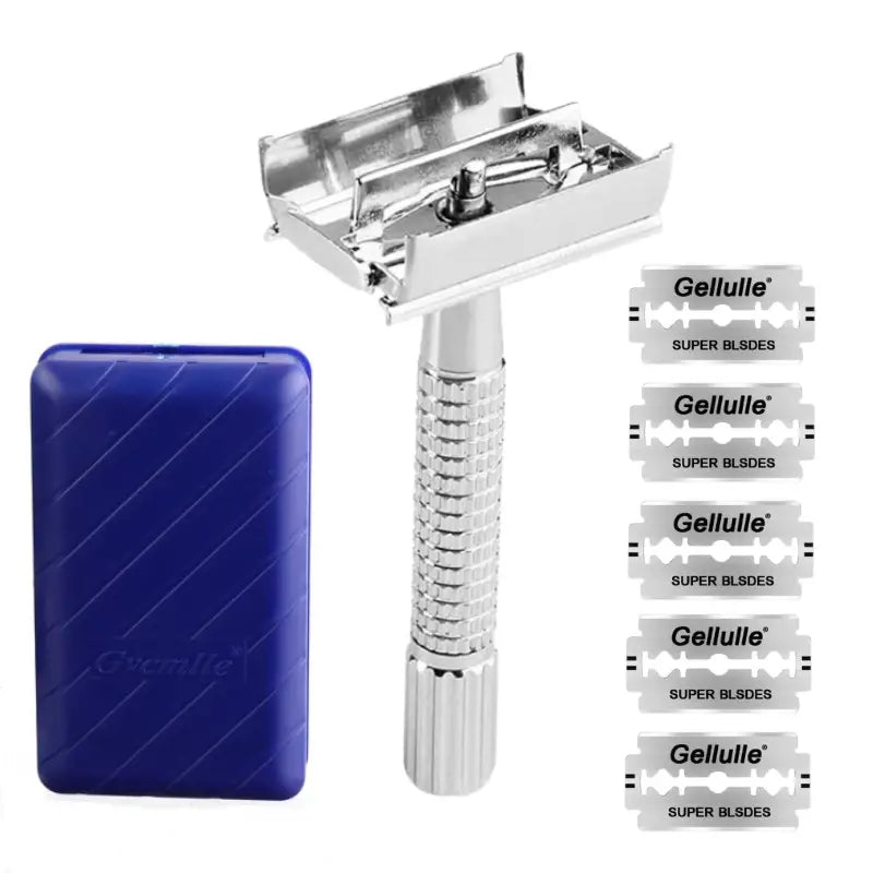 Men's Classic Chrome Double Edge Safety Razor with Blades