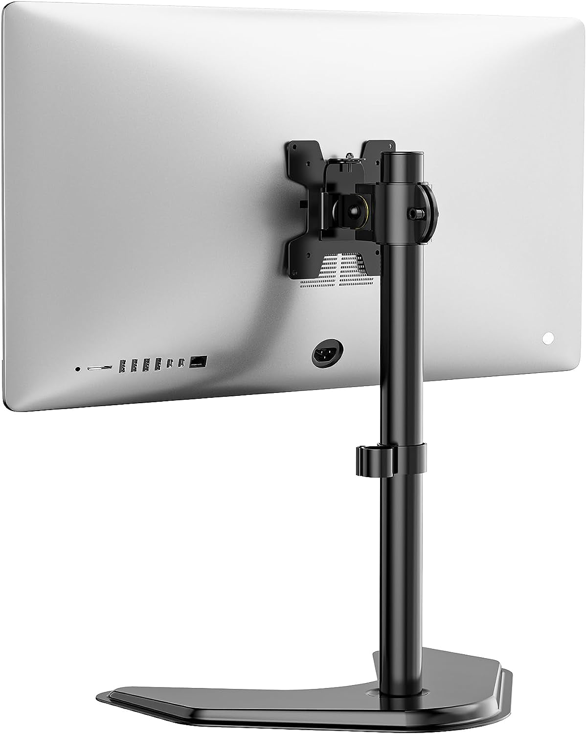 Single Monitor Stand up to 32 Inch Screens, Freestanding Single Monitors Arm Desk Mount, Universal VESA Monitor Mount 75X75/100X100Mm, Adjustable Height and Angle (MF001), Black