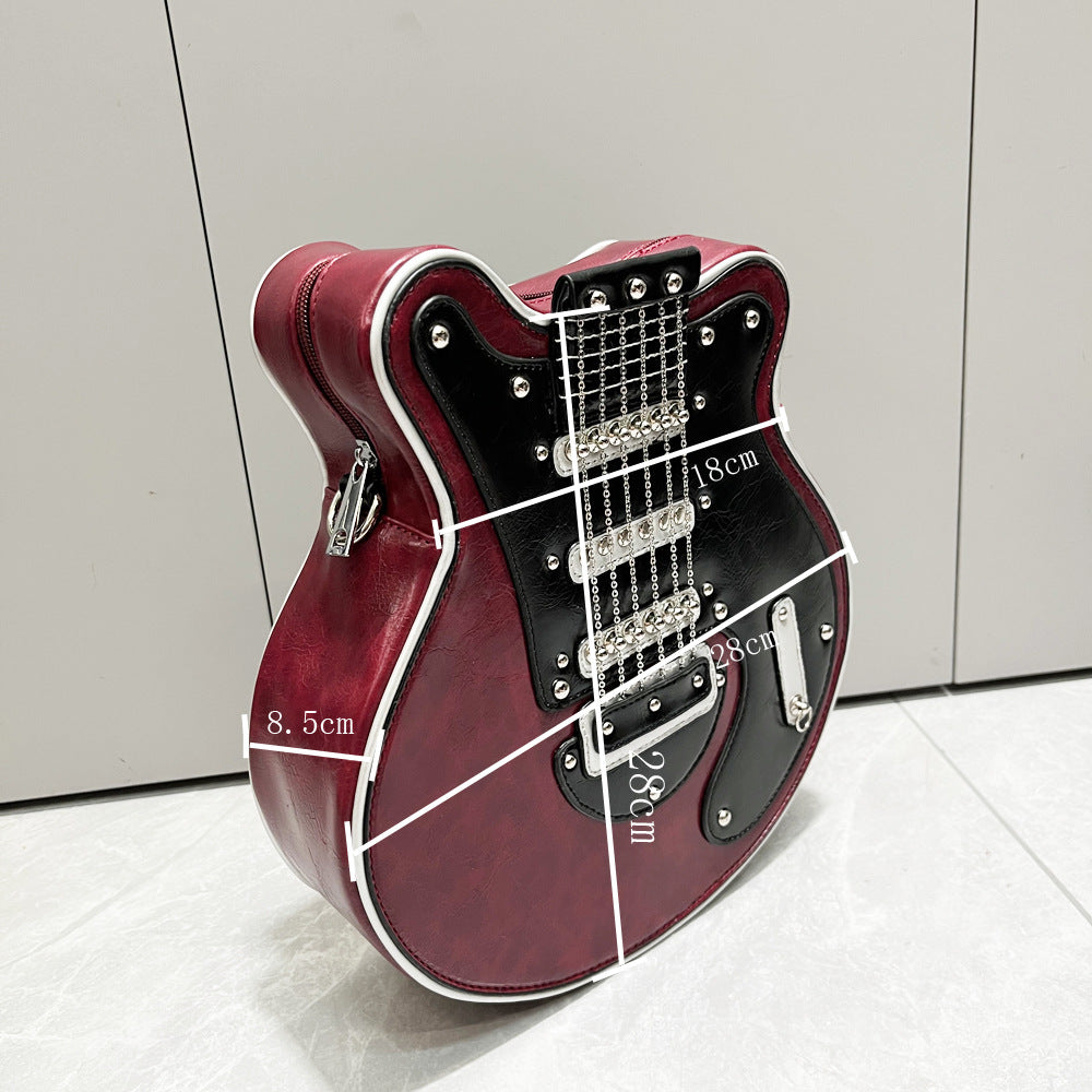 Handcrafted Women's Guitar-Shaped Shoulder Bag