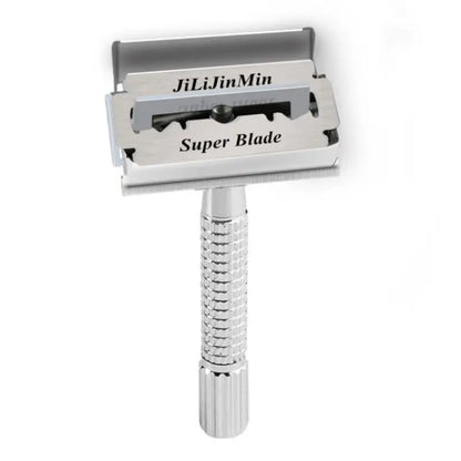 Men's Classic Chrome Double Edge Safety Razor with Blades