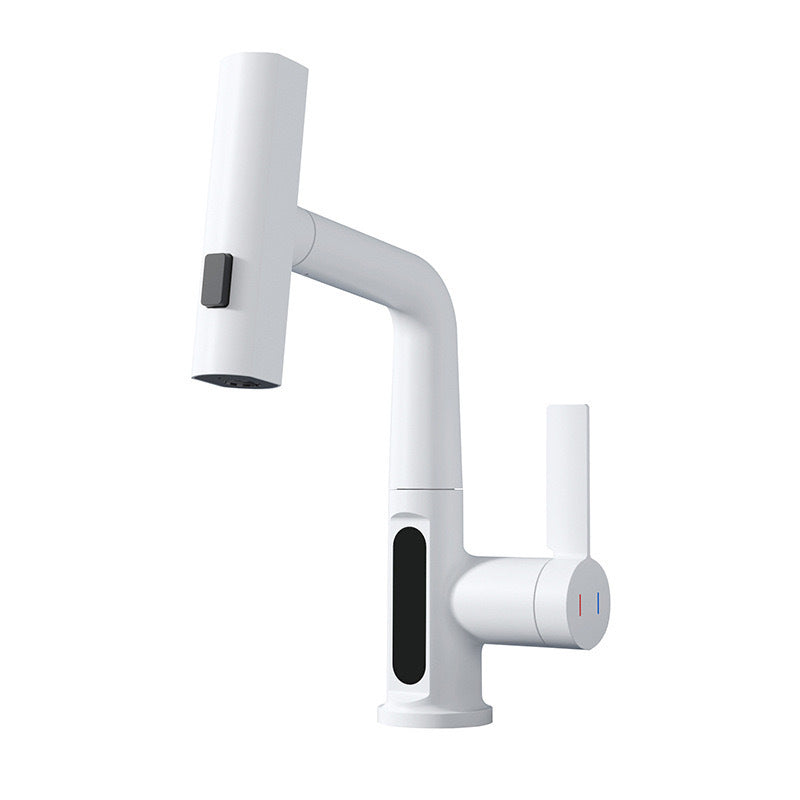 German Gun Gray Digital Faucet with Pull-Down Spout